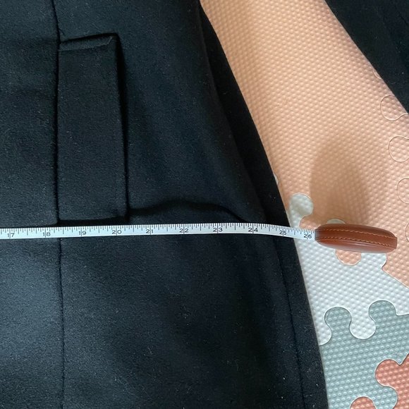 LE CHÂTEAU Black Fully Lined Wool Pea Coat (Size XXL) - Picture 11 of 16